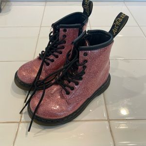 Pink glitter Dr. Martens Size 8 Toddler